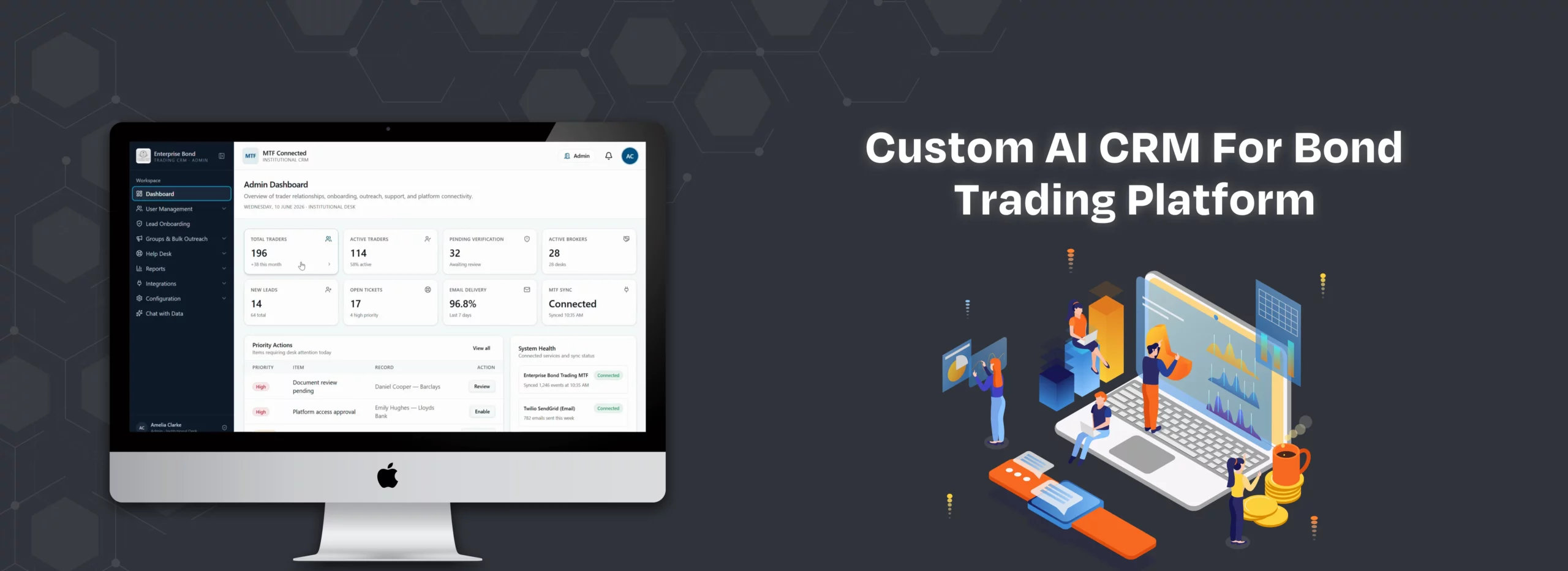 Custom AI CRM for Bond Trading Platform