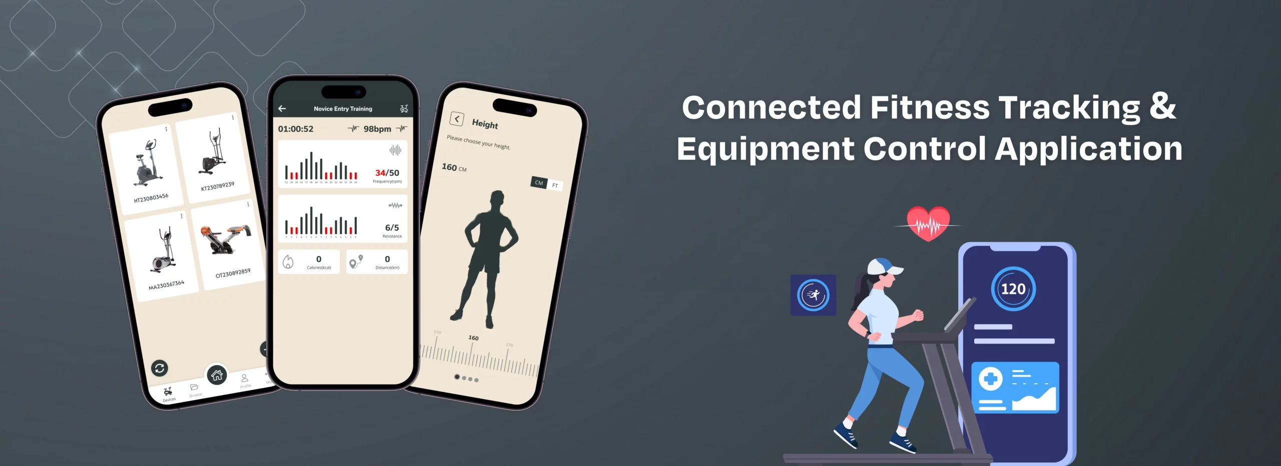 Connected Fitness Tracking & Equipment Control Application