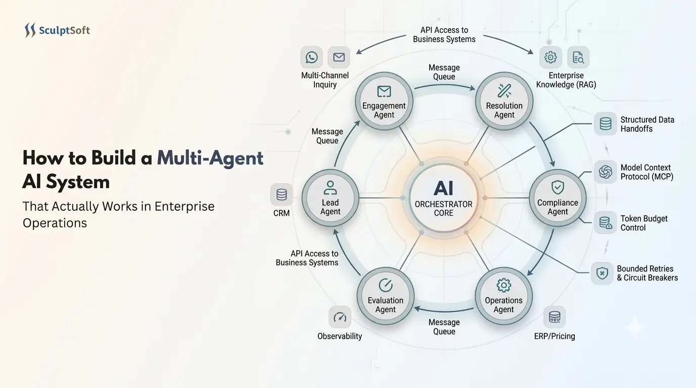 Multi-agent AI system architecture for enterprise operations